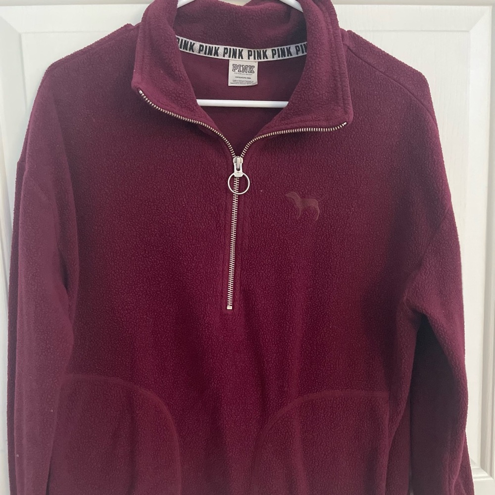 PINK Size S Quarter-zip Sweatshirt